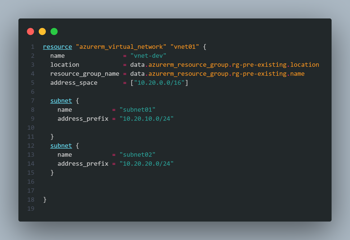 Using data sources for resource reference with terraform but first