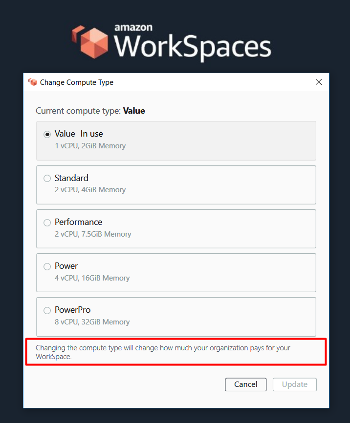 aws workspaces windows 10 pricing
